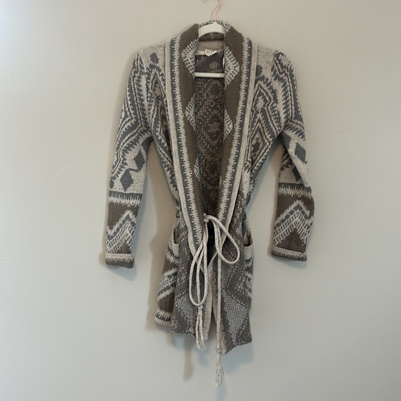 Lovestitch | alpine gypsy Aztec print duster sweater | rare fall winter | small - Picture 2 of 14